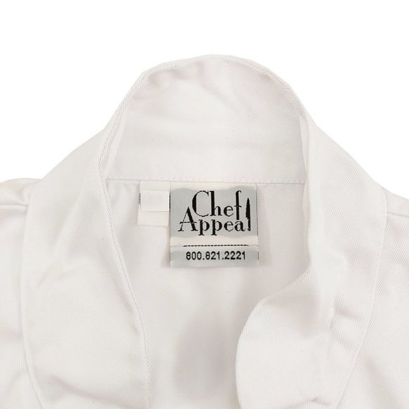 Chef Appeal Chef Coat Jacket Medium White Double Breasted Long Sleeve Unisex - Picture 5 of 6
